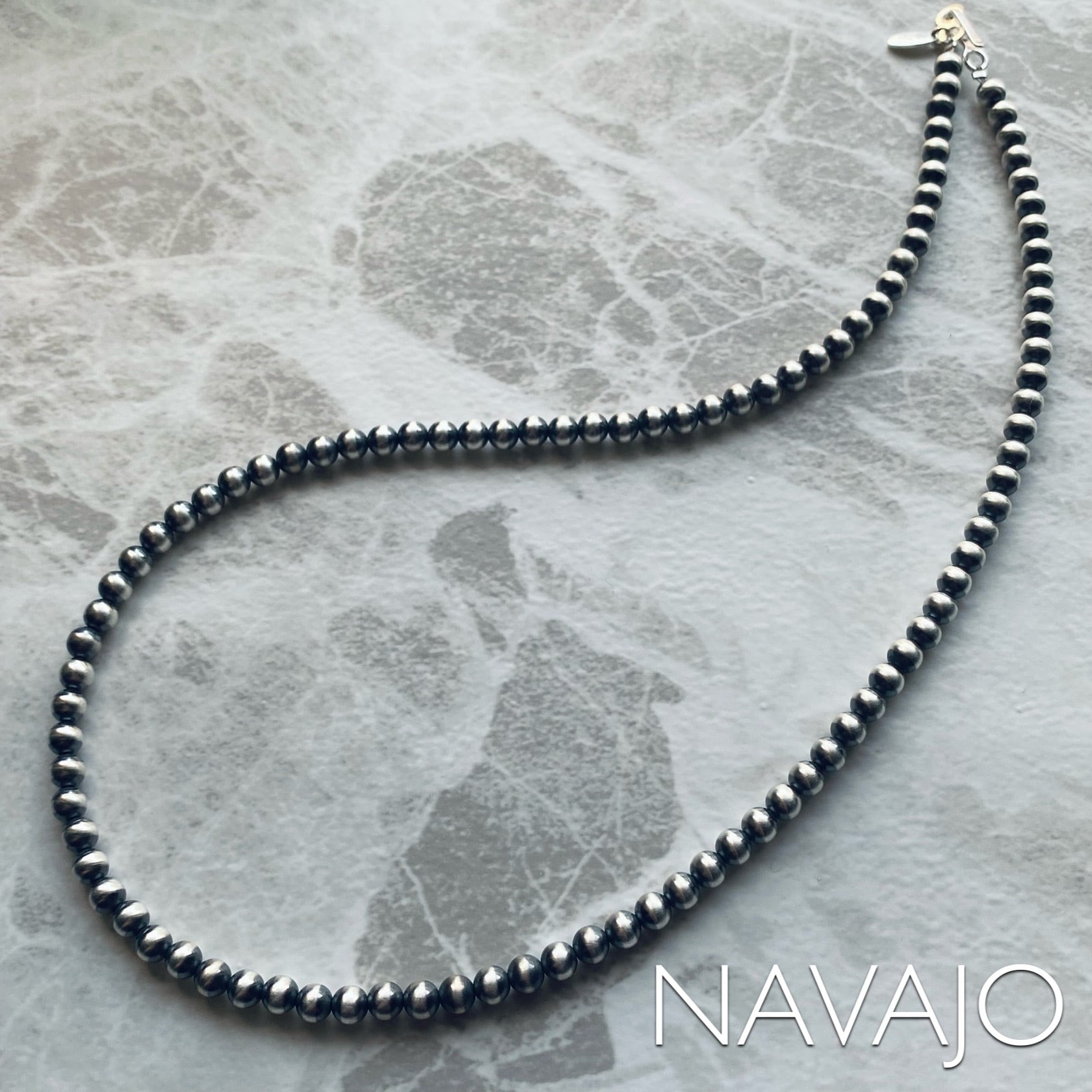 Re:st 5mm navajo peal necklace 50cm ナバホパール ネックレス ...