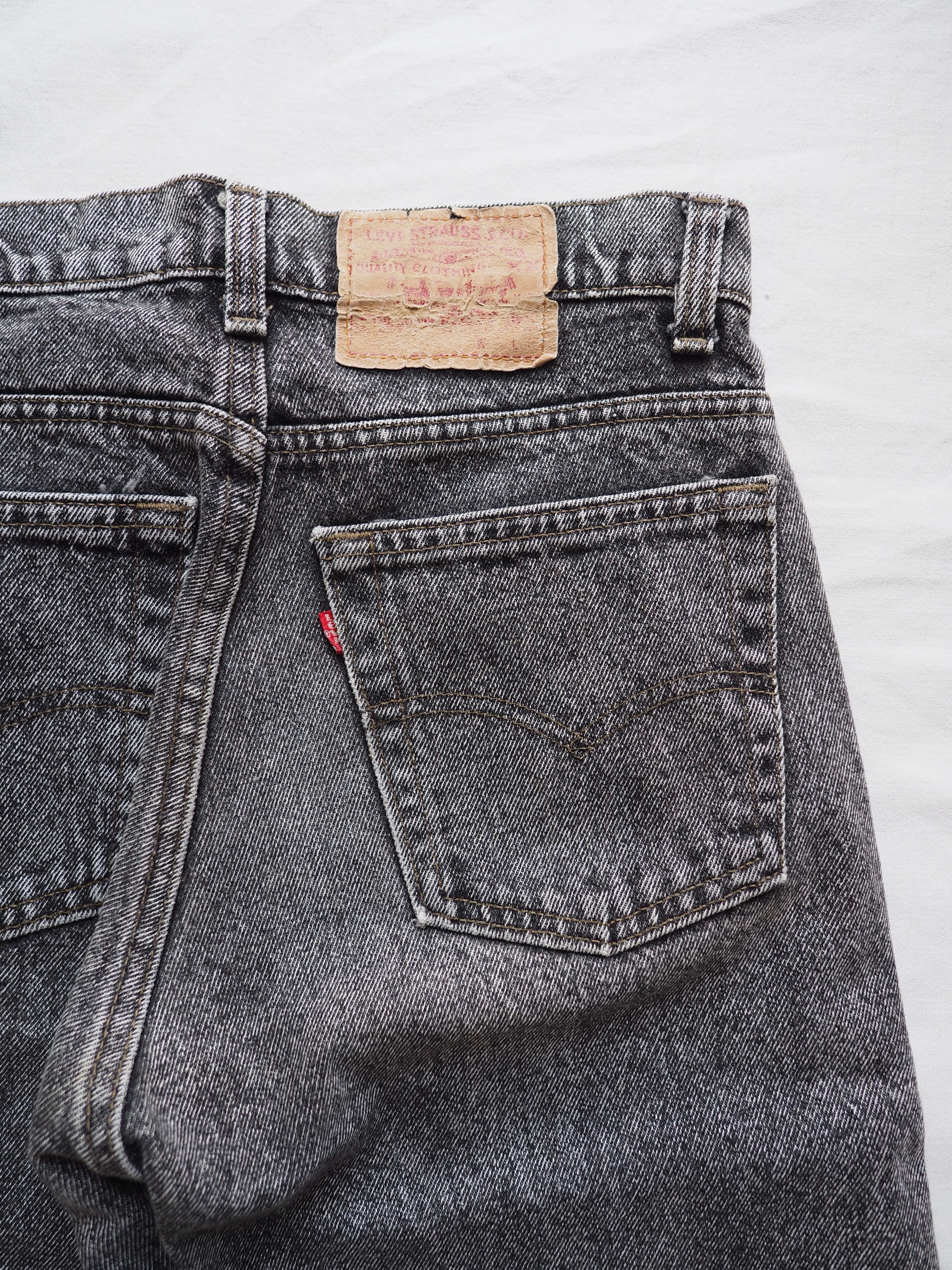1990's USA Levi's 505-4861 Acid wash Black Denim Pants／W31