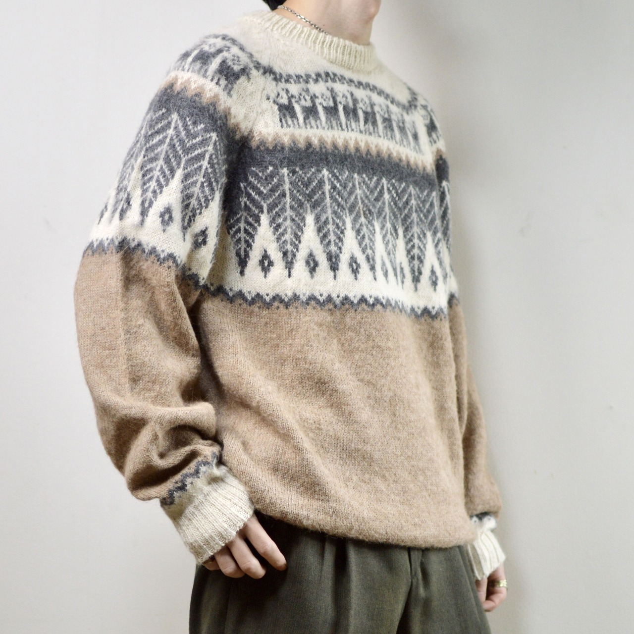 mohair blend nordic knit
