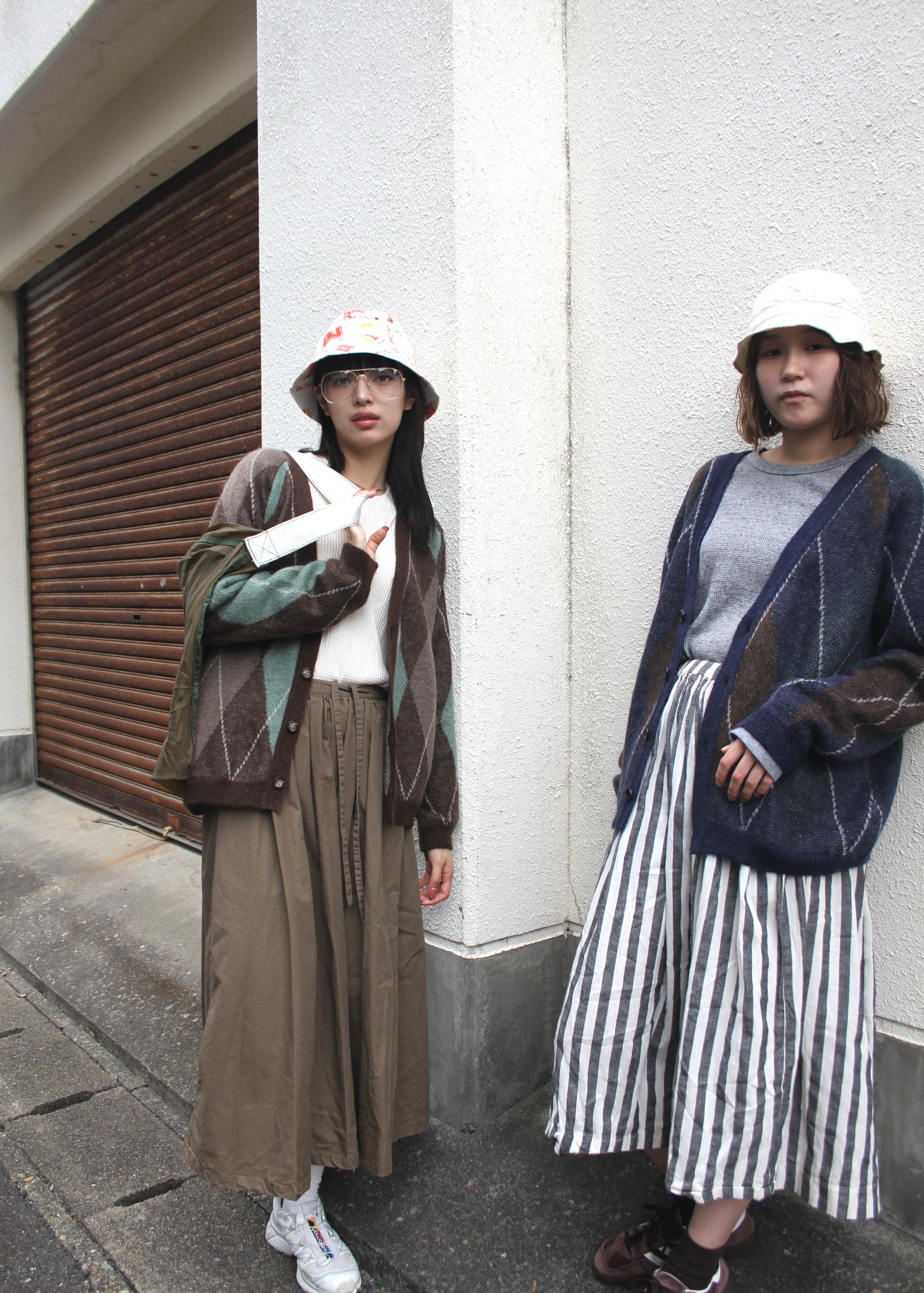 アーガイル柄の上質モヘアCD（ブラウン） | toiro knitwear