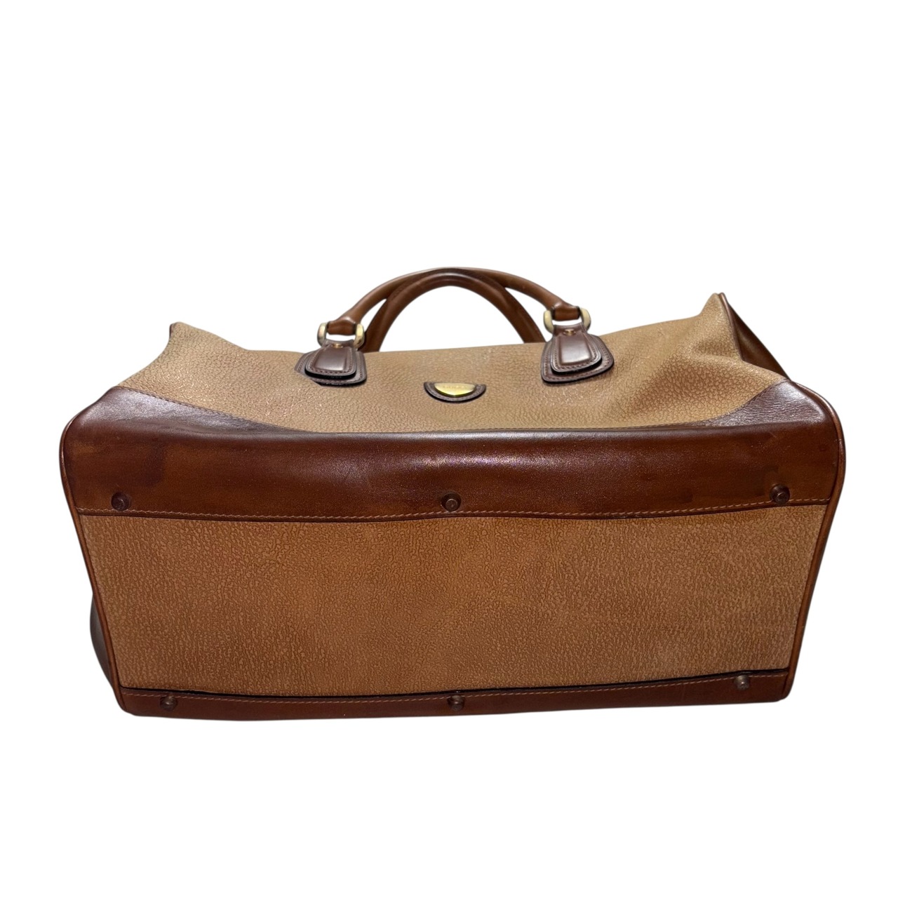 vintage GUCCI two tone leather boston bag