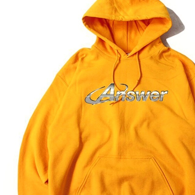 ANSWER COLLECTION / METALIC LOGO HOODIE