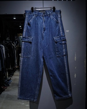 【add (C) vintage】"CORNICHE JEANS" Line Design Vintage Loose Denim Cargo Pants