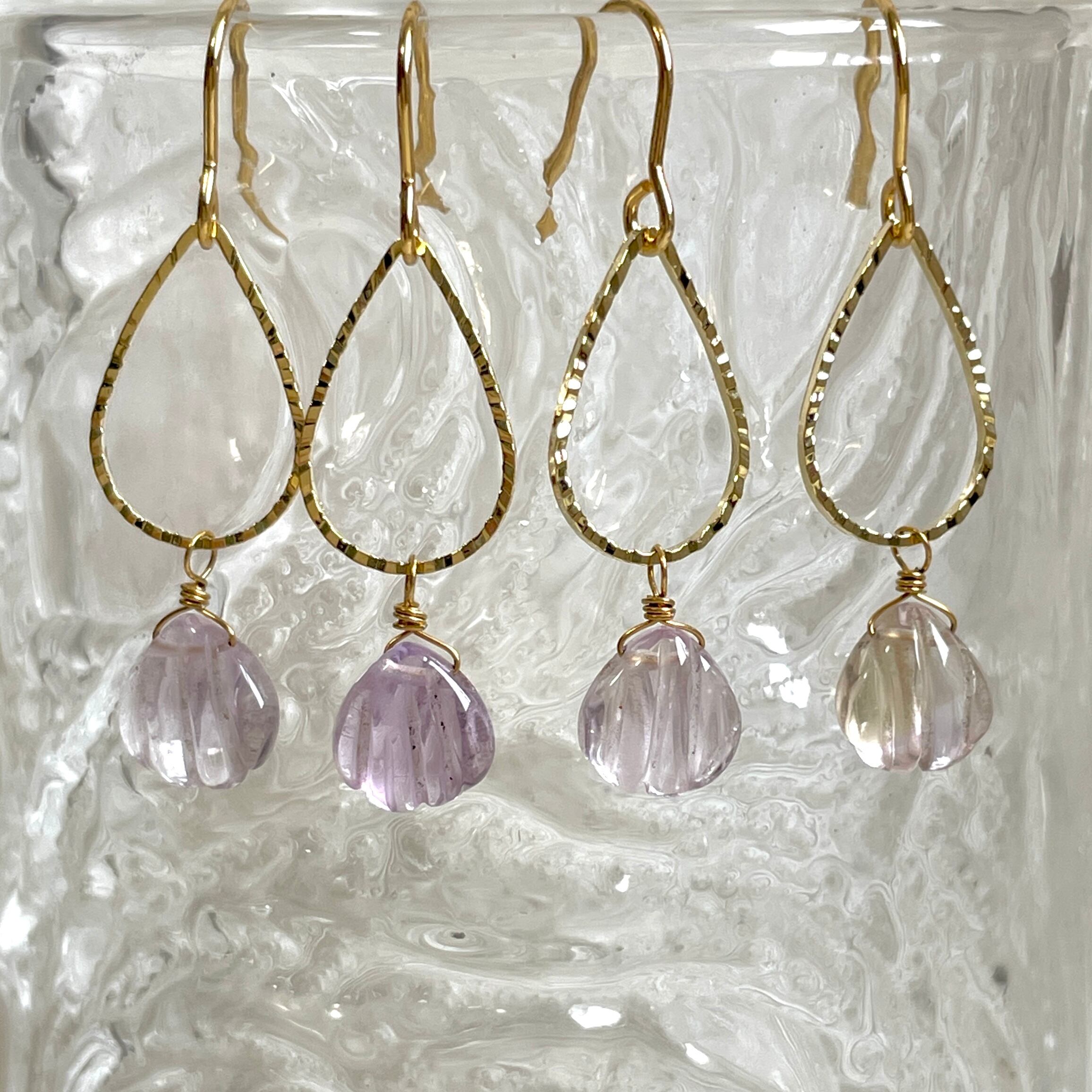 数量限定】72 貝の涙 アメトリン ／ ピアス イヤリング | G☀️BLESS