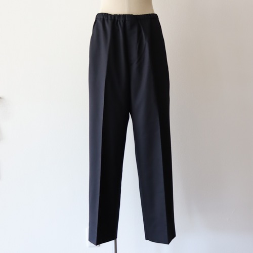 All the light " Bisyu wool easy wide trousers ( Dark Navy )"