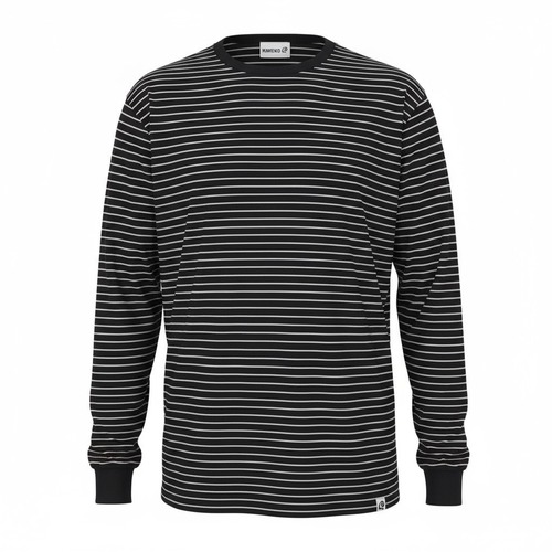 メリノボーダーウールシャツ (ユニセックス)