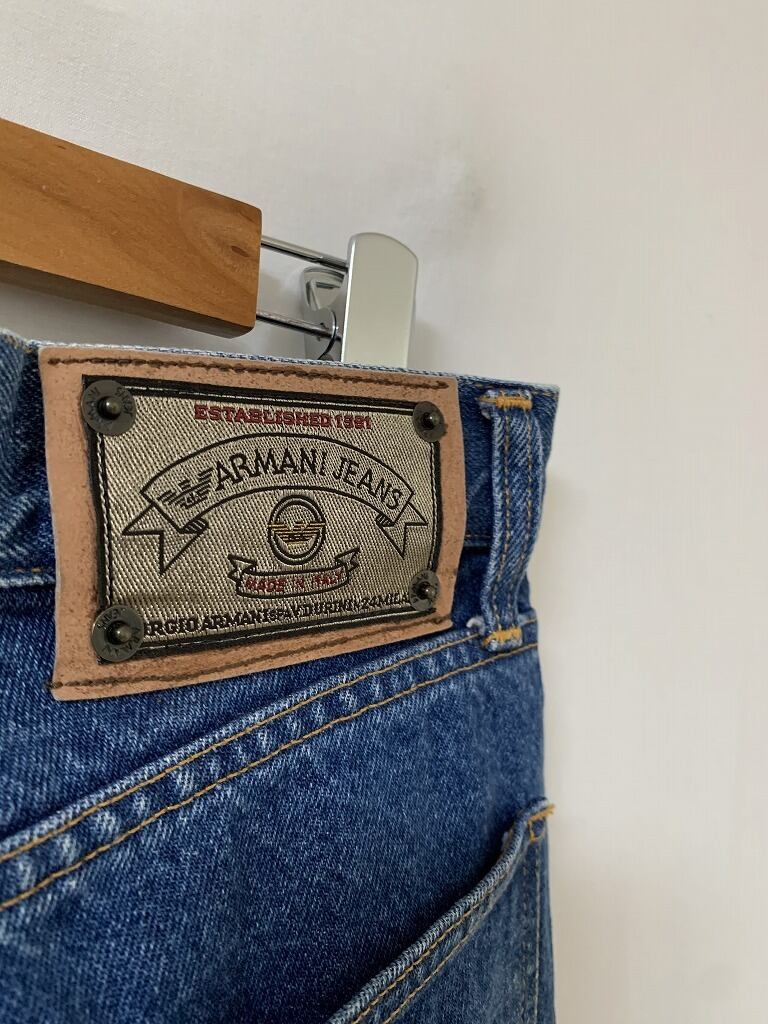 1980~90's Tapered Silhouette Design Denim Pants "ARMANI JEANS"