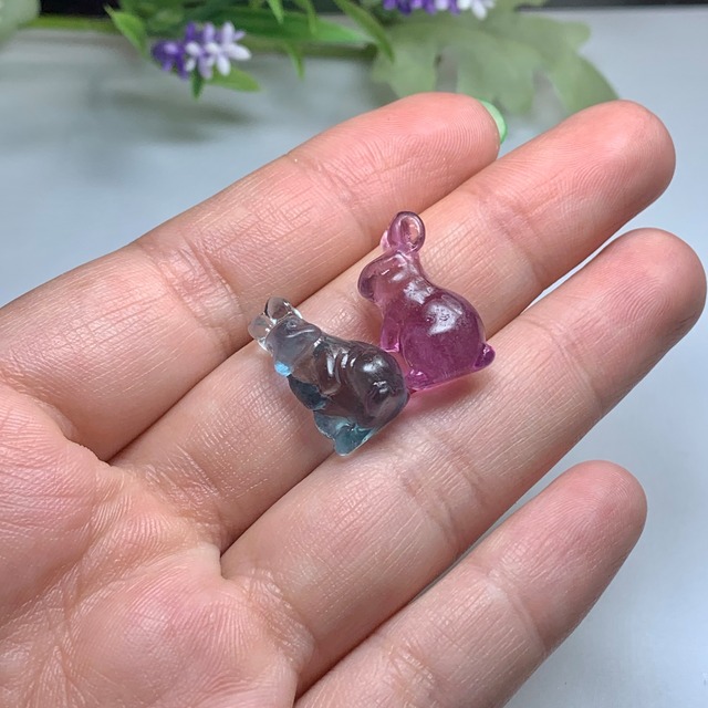 15.フローライトうさぎさんペアセット