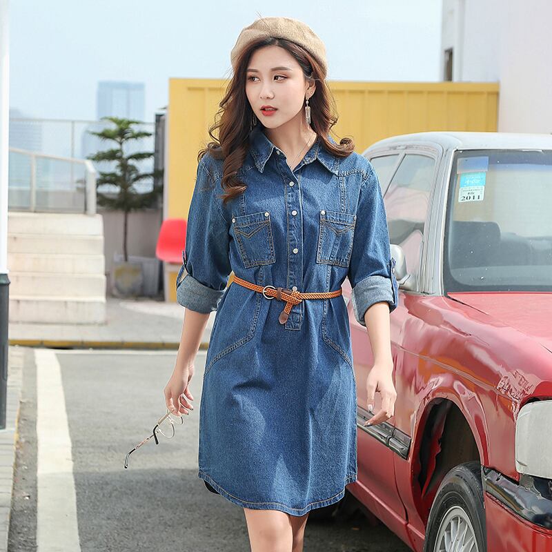 大人可愛い デニムワンピース