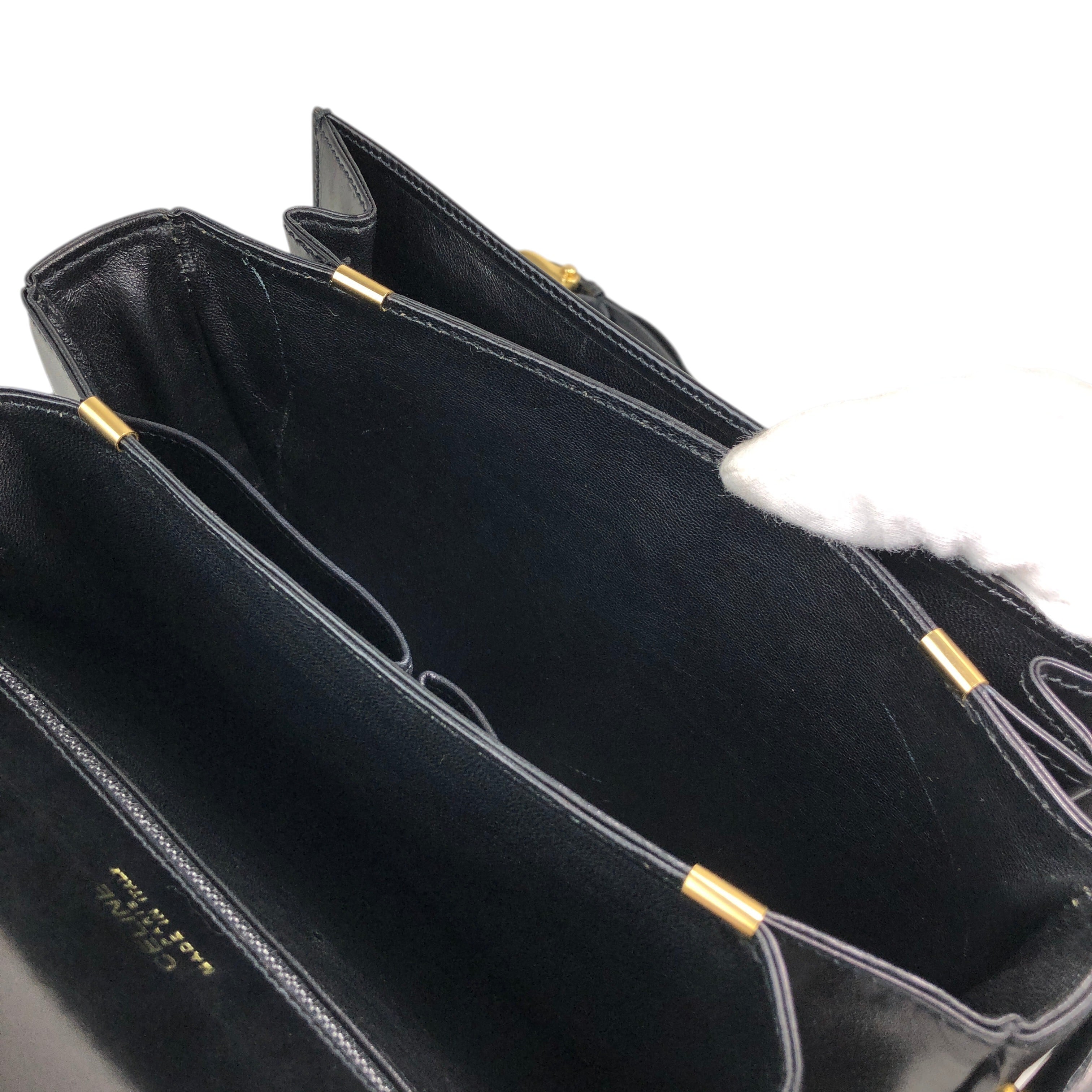 CELINE セリーヌ ショルダーバッグ ブラック トリオンフ レザー