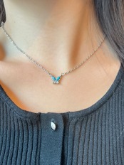 Butterfly opal necklace