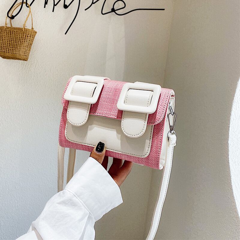 夏の小さなバッグ女性のバッグ2020新しいトレンディなワイルドヒットカラーショルダーメッセンジャーバッグネットレッドファッションケンブリッジバッグ Tiancai_Wing_Bag5319573