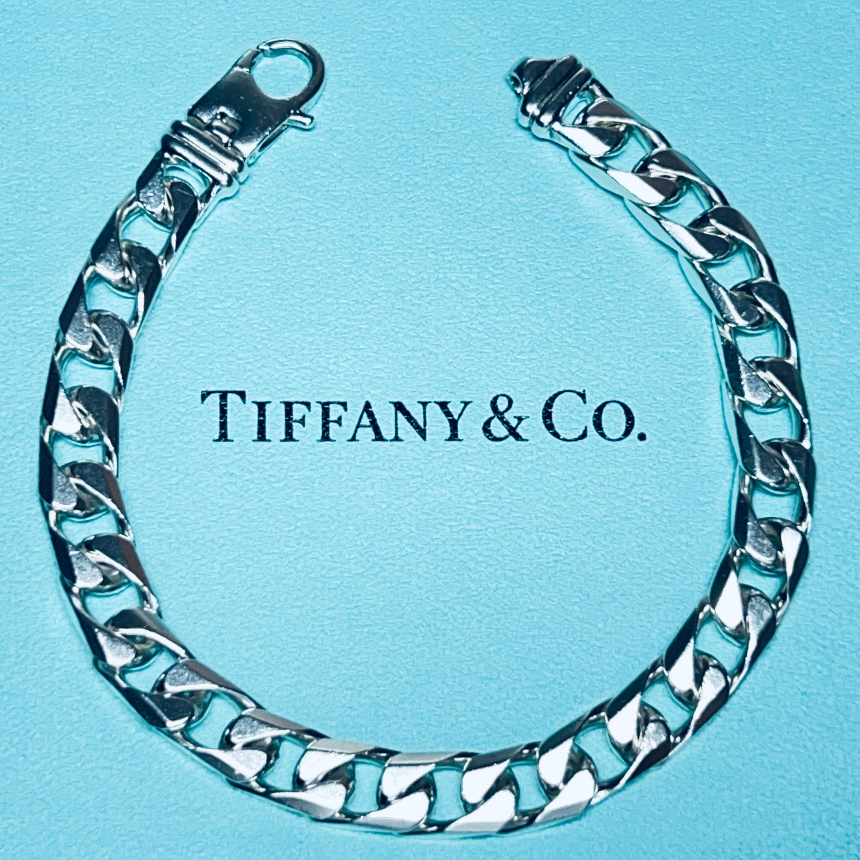 VINTAGE TIFFANY & CO. Curb Chain Bracelet Sterling Silver 