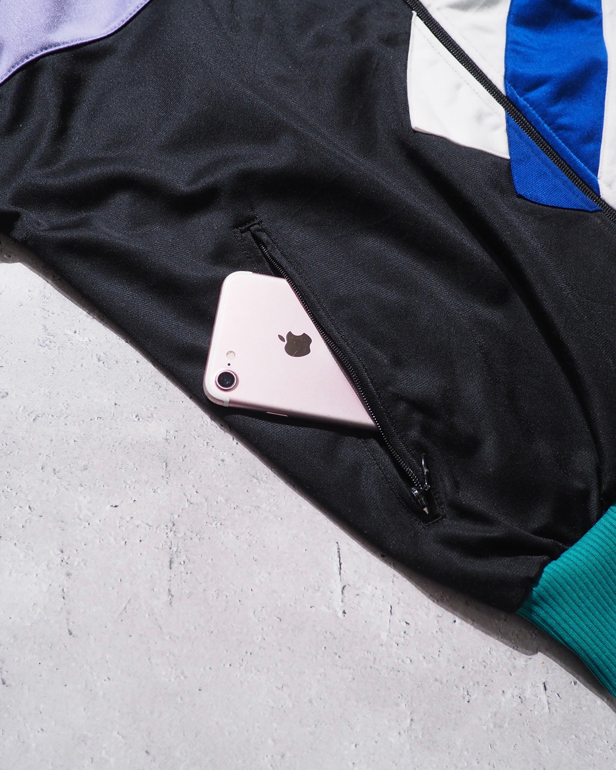 1980s ” Old adidas ” Multi color panel Switching vintage Track jacket