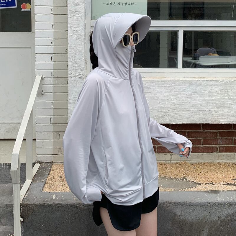 フード薄手スプリングオータムシャツ ジャケット 春物 秋物 試着室7421828285