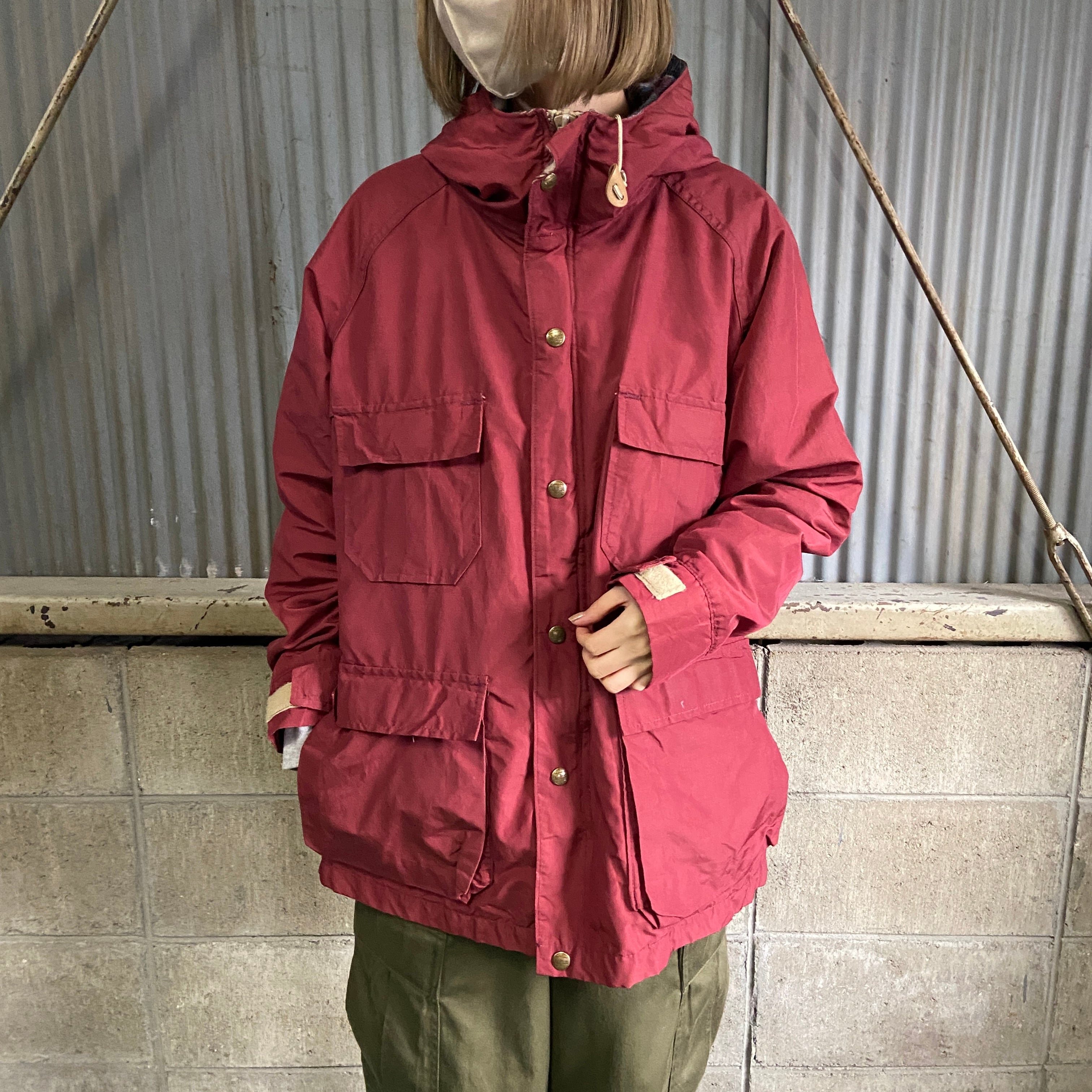 USA製 80年代 L.L.Bean エルエルビーン baxter state parka マウンテンパーカー レディース? 古着 80s  ヴィンテージ ビンテージ マンパ バーガンディー チェック ウールライナー【アウトドアジャケット】【AN20】 | cave  古着屋【公式】古着通販サイト