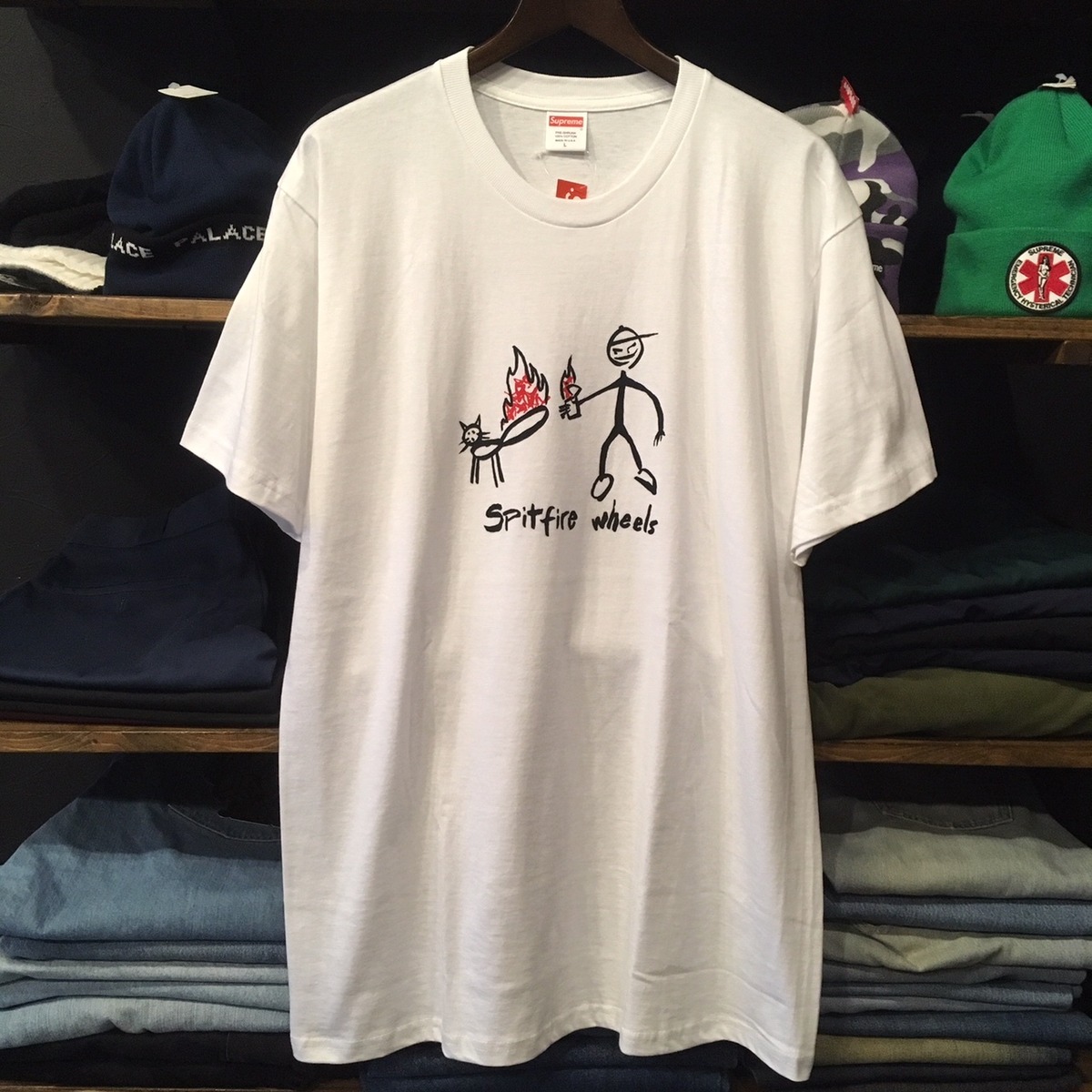 SUPREME × SPITFIRE】 -シュプリーム-SS18 CAT TEE WHITE | THEHOOD
