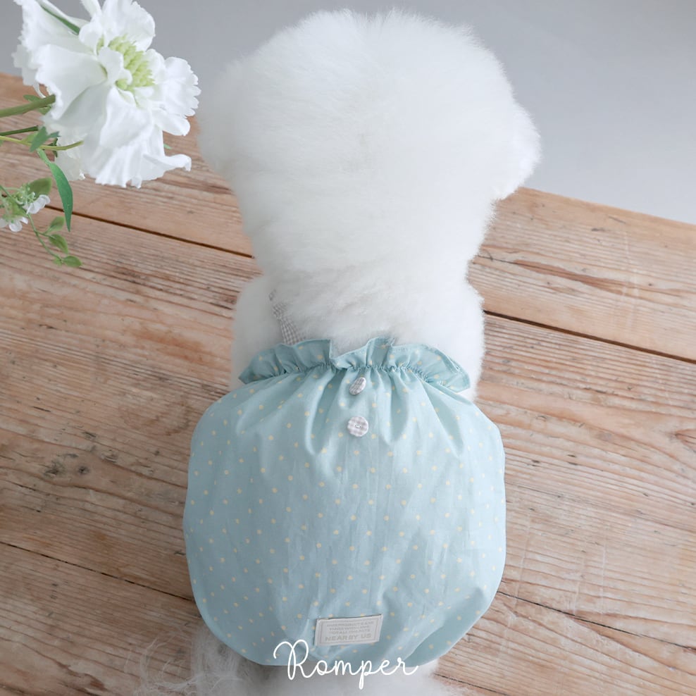 予約【near by us】cookie romper (cozy blue)