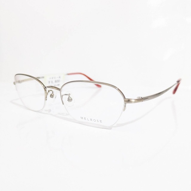 【MELROSE】オーバルナイロールフレーム　シルバー