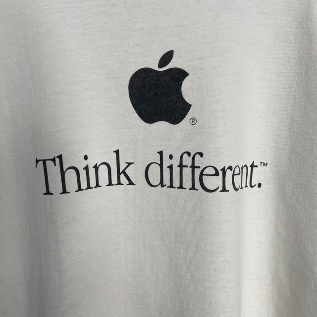 00s Apple Think different 企業ロゴTシャツ 白 XL