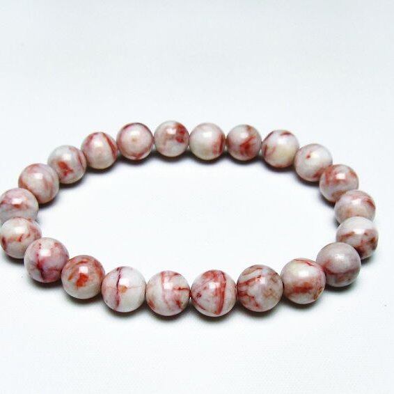 シナバーインクォーツ ブレスレット 9mm 一点物 メール便可 [M便 1/10] 111-44265