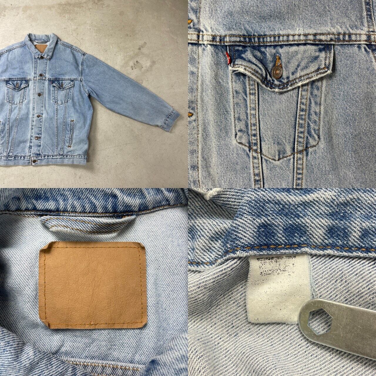 80年~90年代 USA製 Levi's リーバイス デニムジャケット メンズXL相当