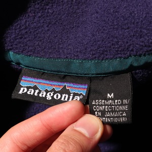 M 95年 パープル 紫 シンチラスナップT Patagonia パタゴニア フリース