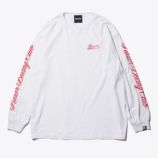 RAZOR LOGO LS T-SHIRT  WHITE