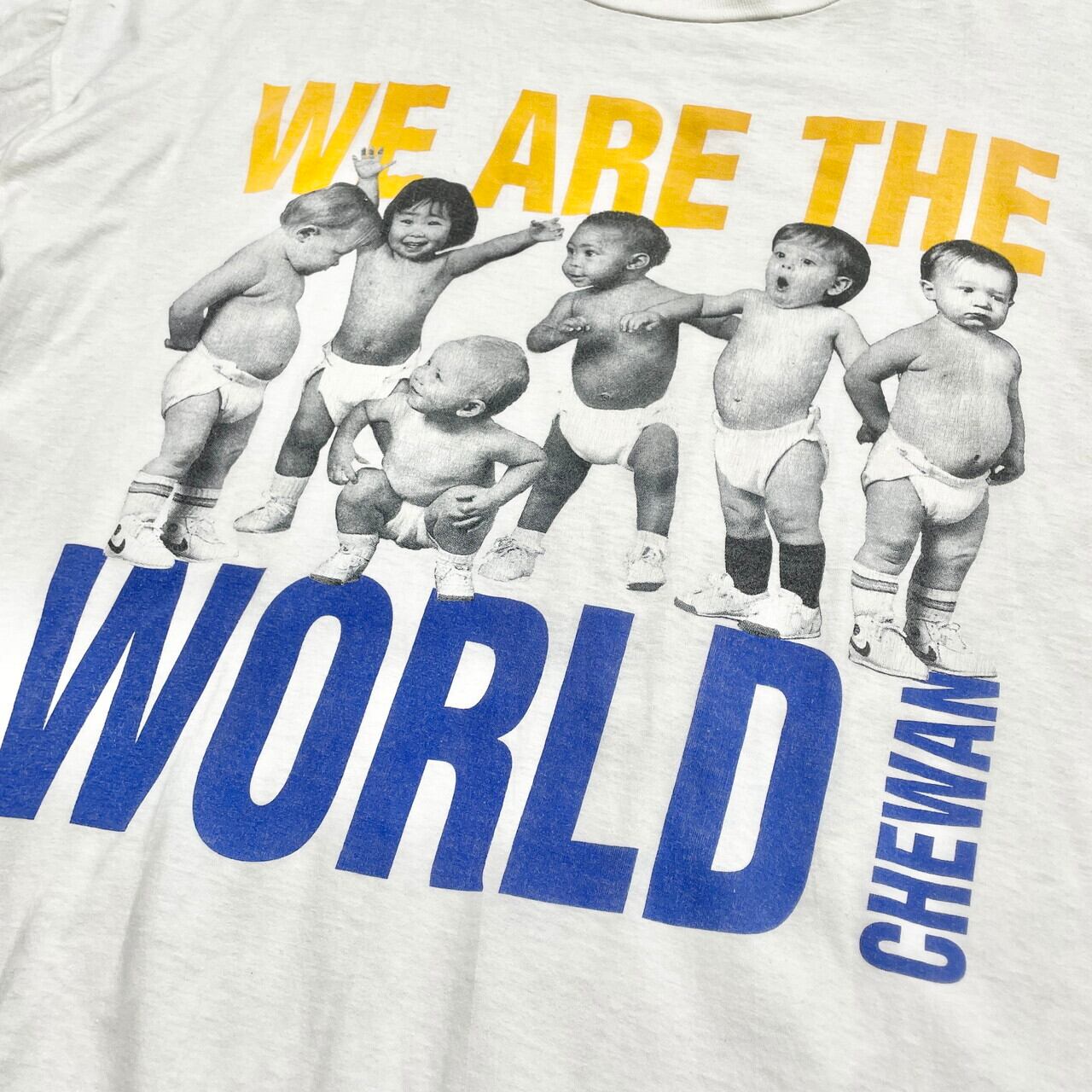 80年代~90年代 WE ARE THE WORLD プリントTシャツ メンズXL相当 古着
