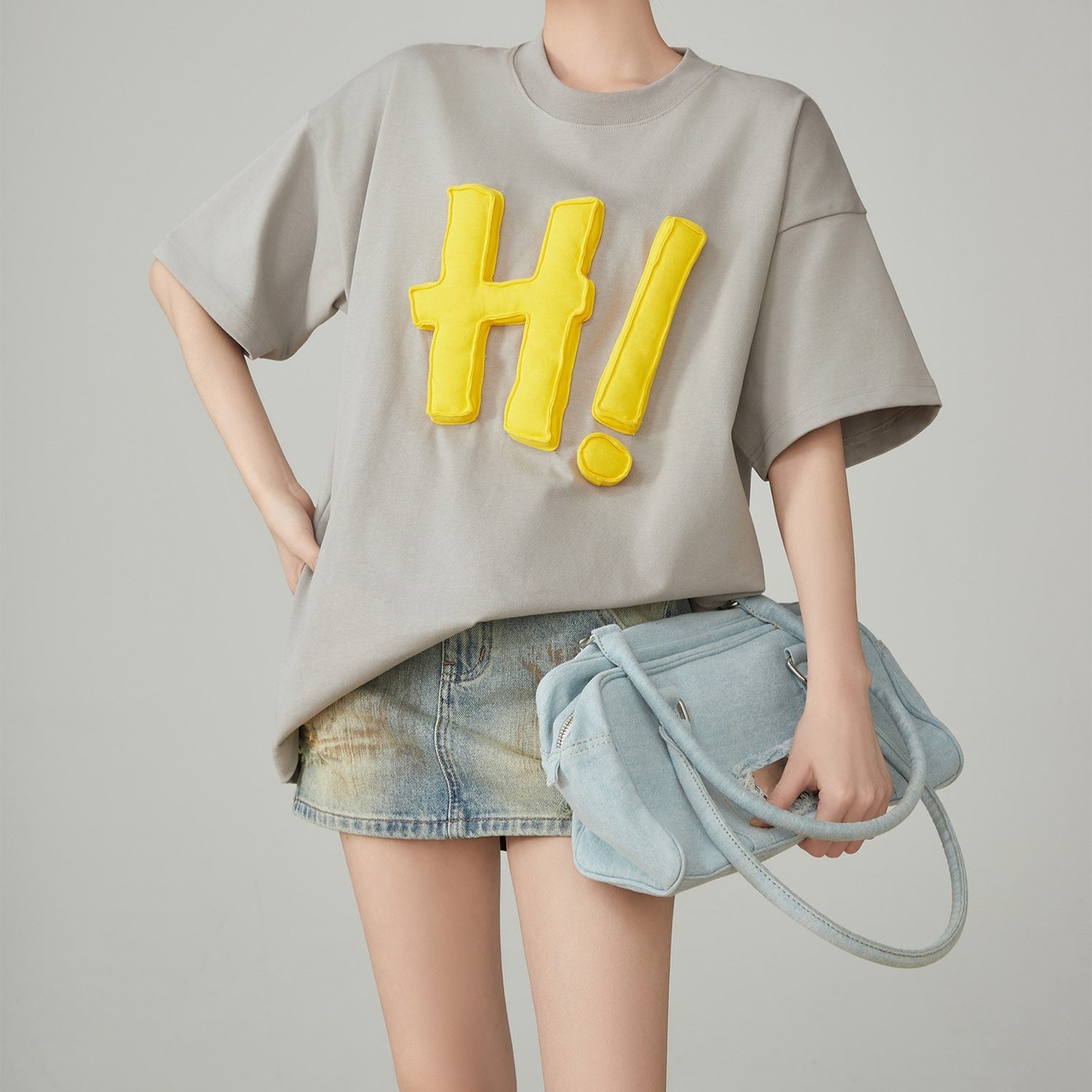 立体 H! ロゴTシャツ H0088
