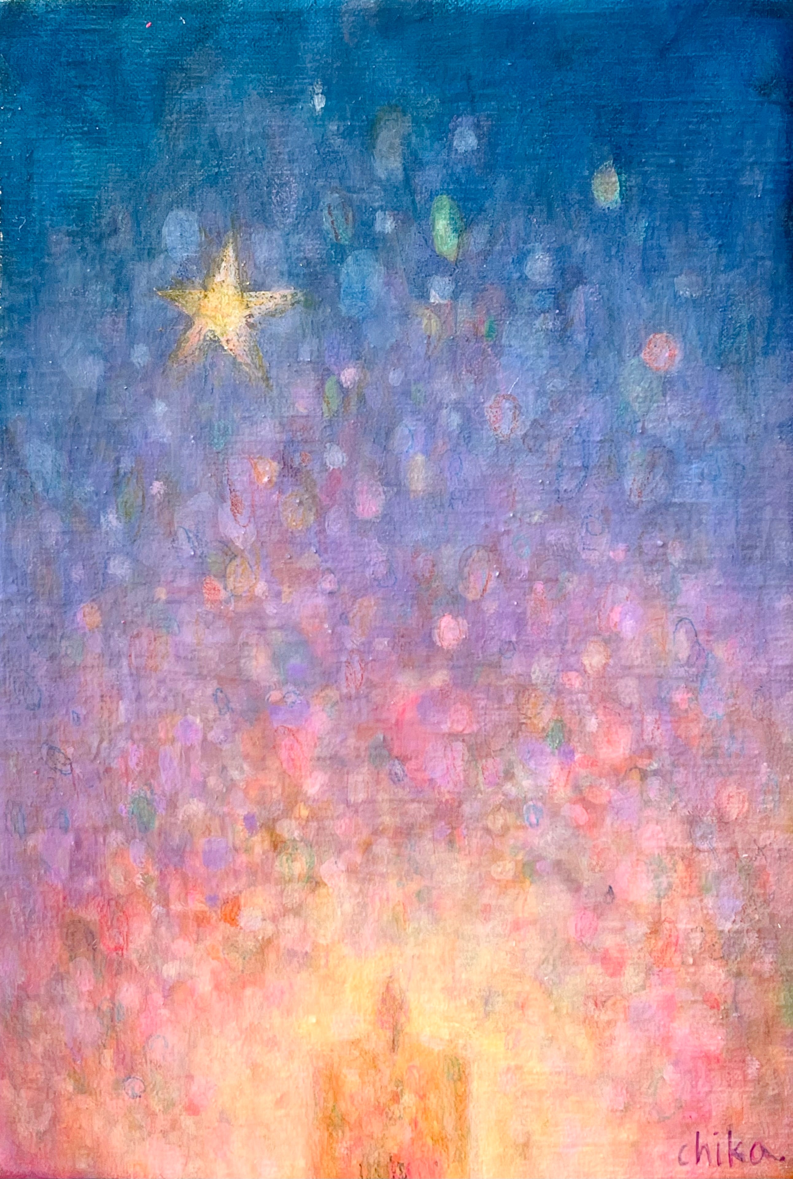 キャンドルと一つ星」原画：一点物 | okuyamachika