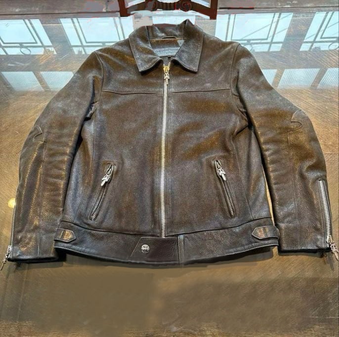 CHROME HEARTS クロムハーツ カルマリータ デストロイレザーライダース