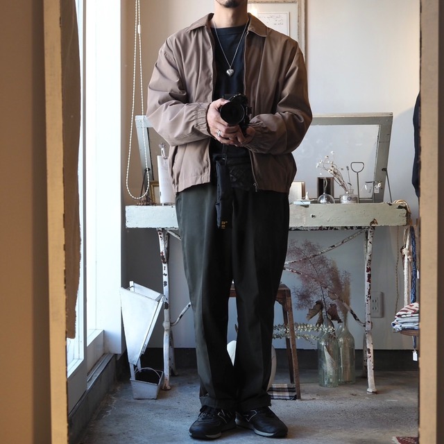 1990’s~St Jhon’s Bay Faux Suede Zip-Up Blouson／M
