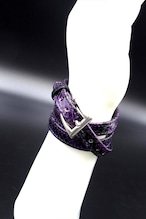 Item No.0296 ：Long Smooth Bracelet/Diamond Python《Purple》