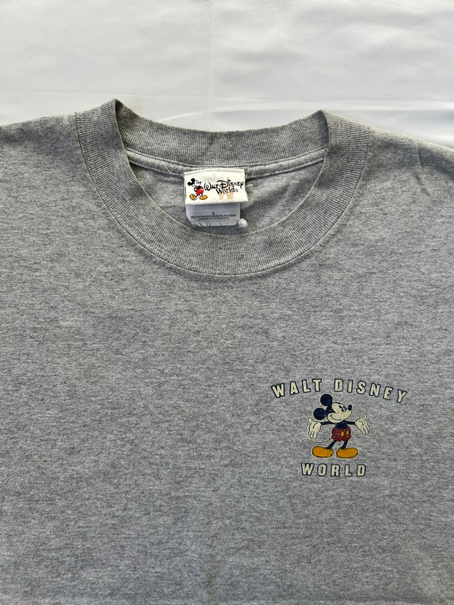 ［90s］WaltDisneyWorld Double side Print Mickey T-Shirt L