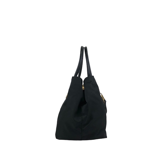 PRADA プラダ ショルダーバッグ ブラック トライアングルロゴ ナイロン 2WAY トートバッグ vintage ヴィンテージ オールド 2krwdw