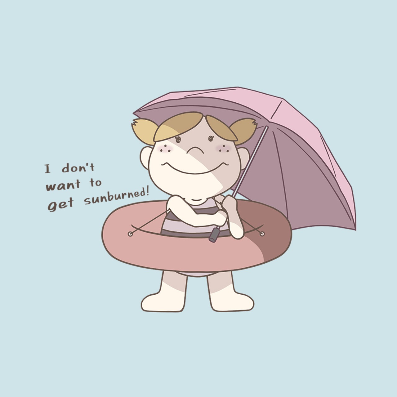 私、日焼けはしたくないの！-遮光折りたたみ傘(スモークブルー) - 3