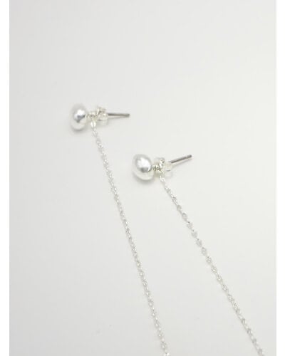 【CHIGNON】[0055-340SH] プチエッグ&チェーン2WAYピアス