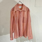 70s Manhattan Total Pattern Open Collar Shirt