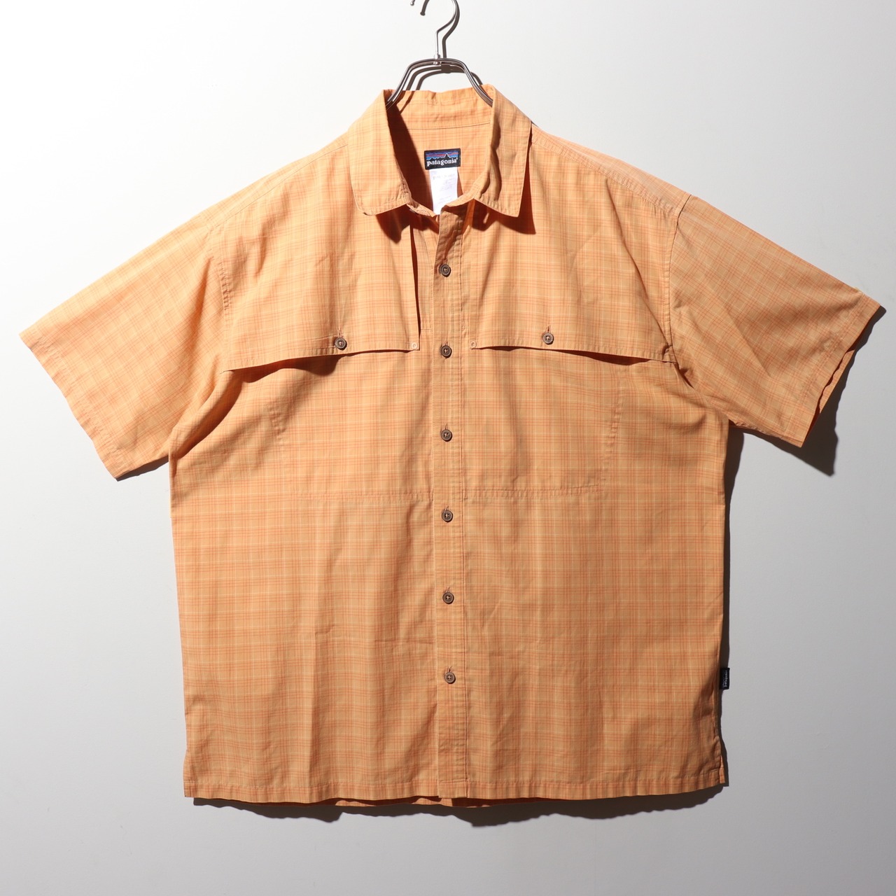 美品 XL 09年 Island Hopper Shirt アイランドホッパーシャツ Patagonia パタゴニア オレンジ チェック