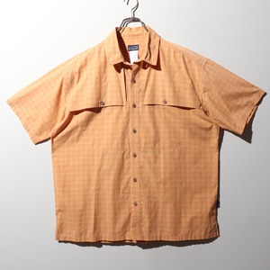 美品 XL 09年 Island Hopper Shirt アイランドホッパーシャツ Patagonia パタゴニア オレンジ チェック