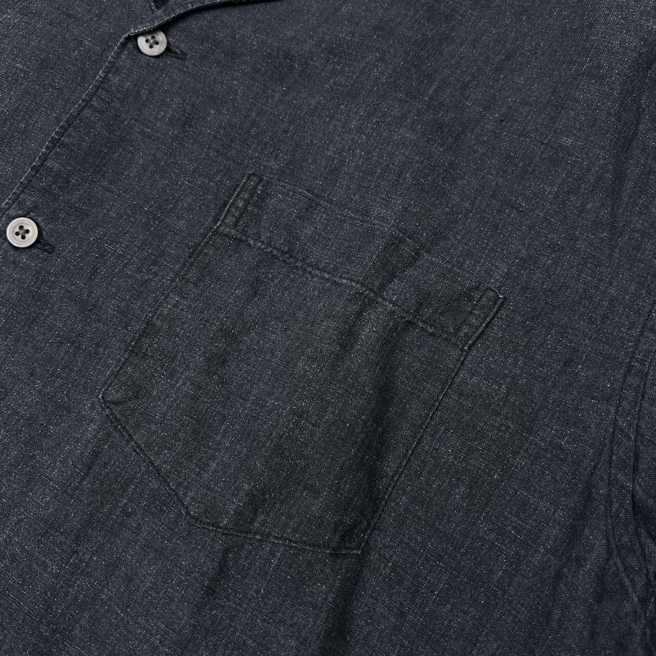 麻100% UNITED ARROWS ユナイテッドアローズ LINIFICIO 開襟 オープン