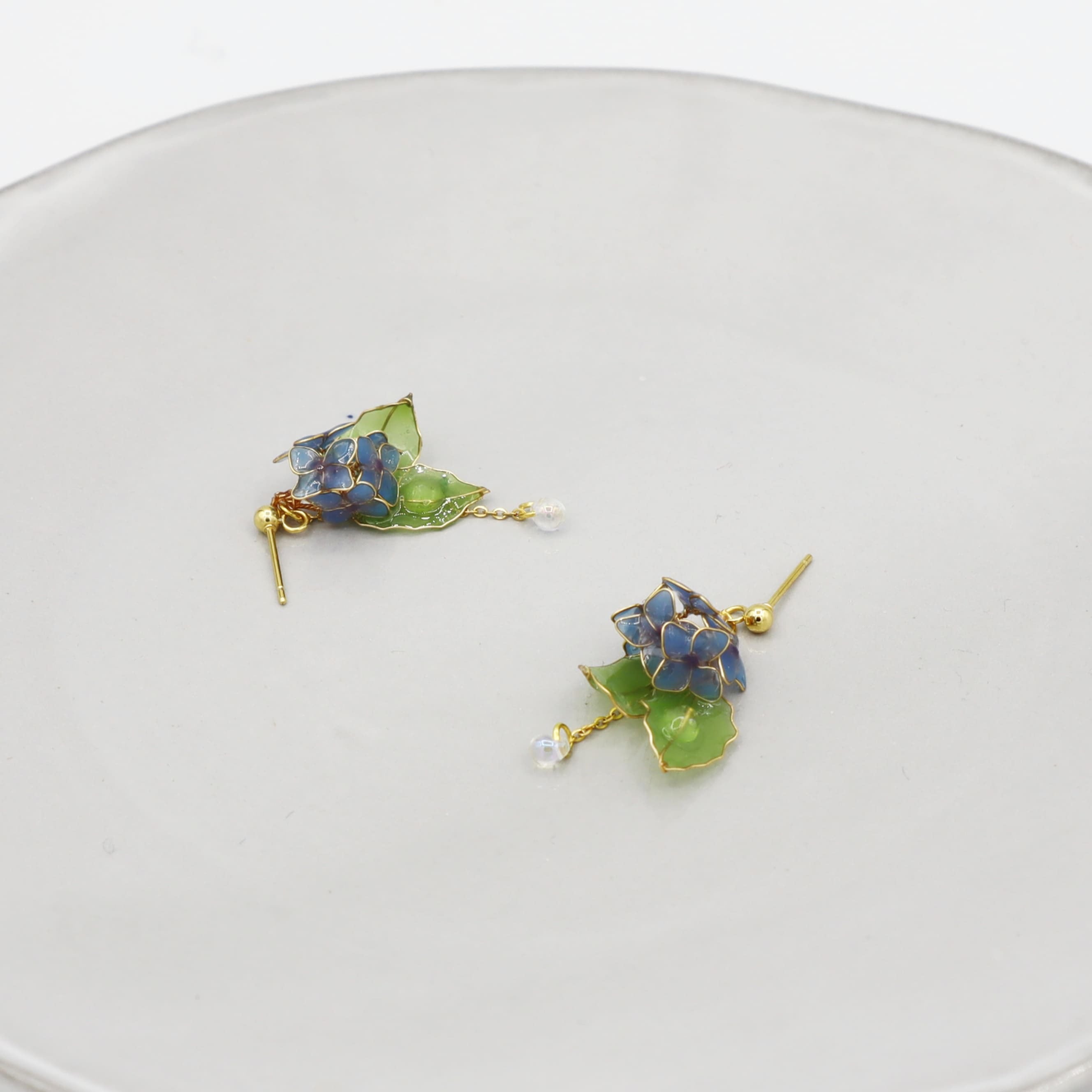 紫陽花ピアス（blue）