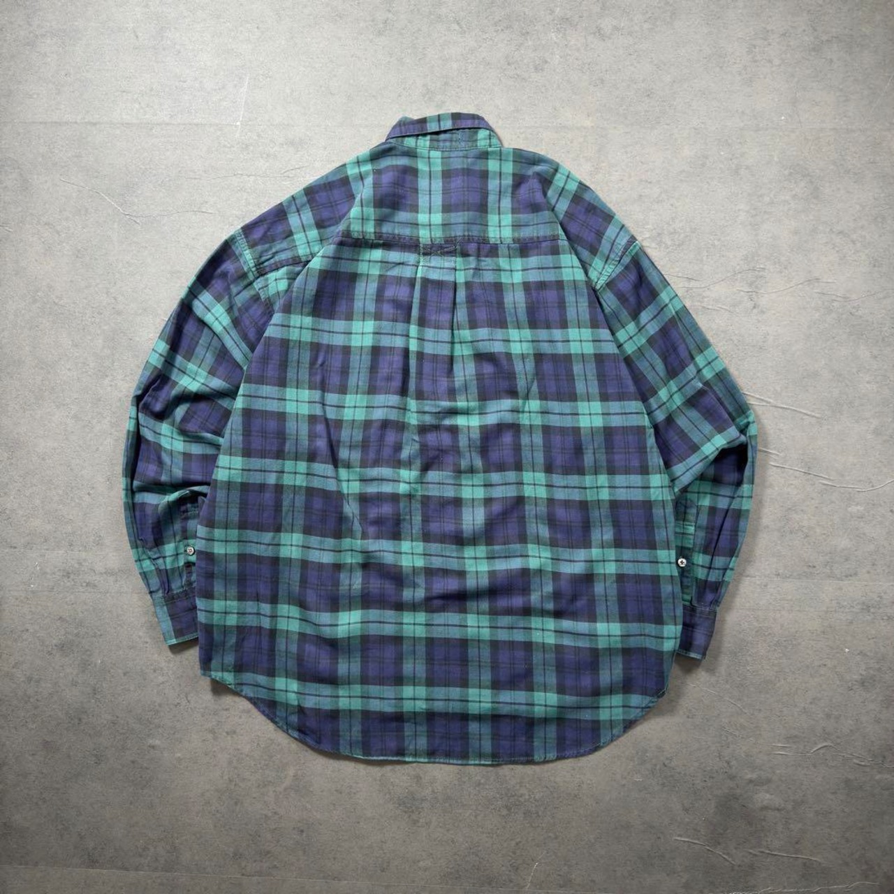90s GUESS plaid L/S shirt L 古着 - 13