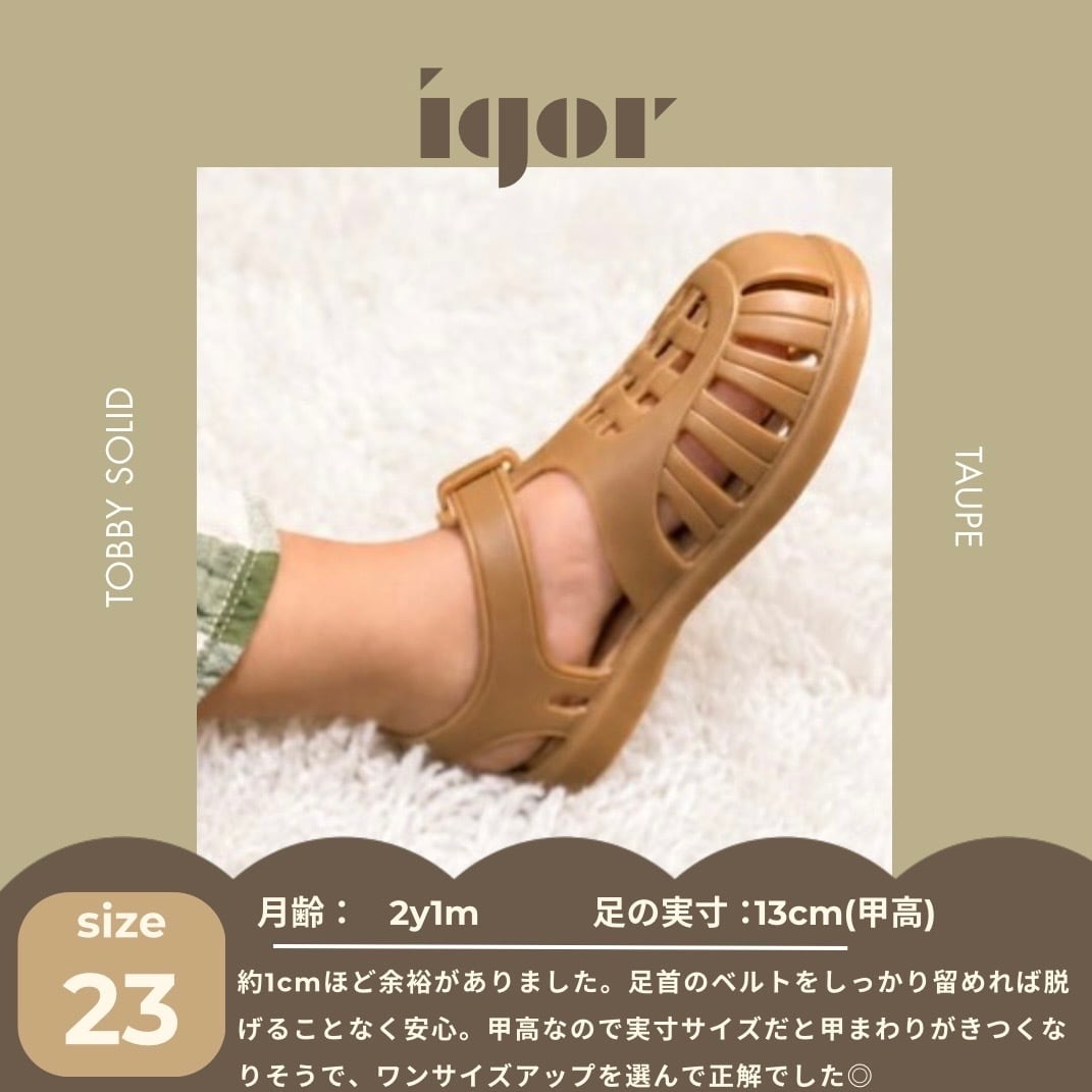 【即納/送料無料】igor / TOBBY SOLID / TAUPE