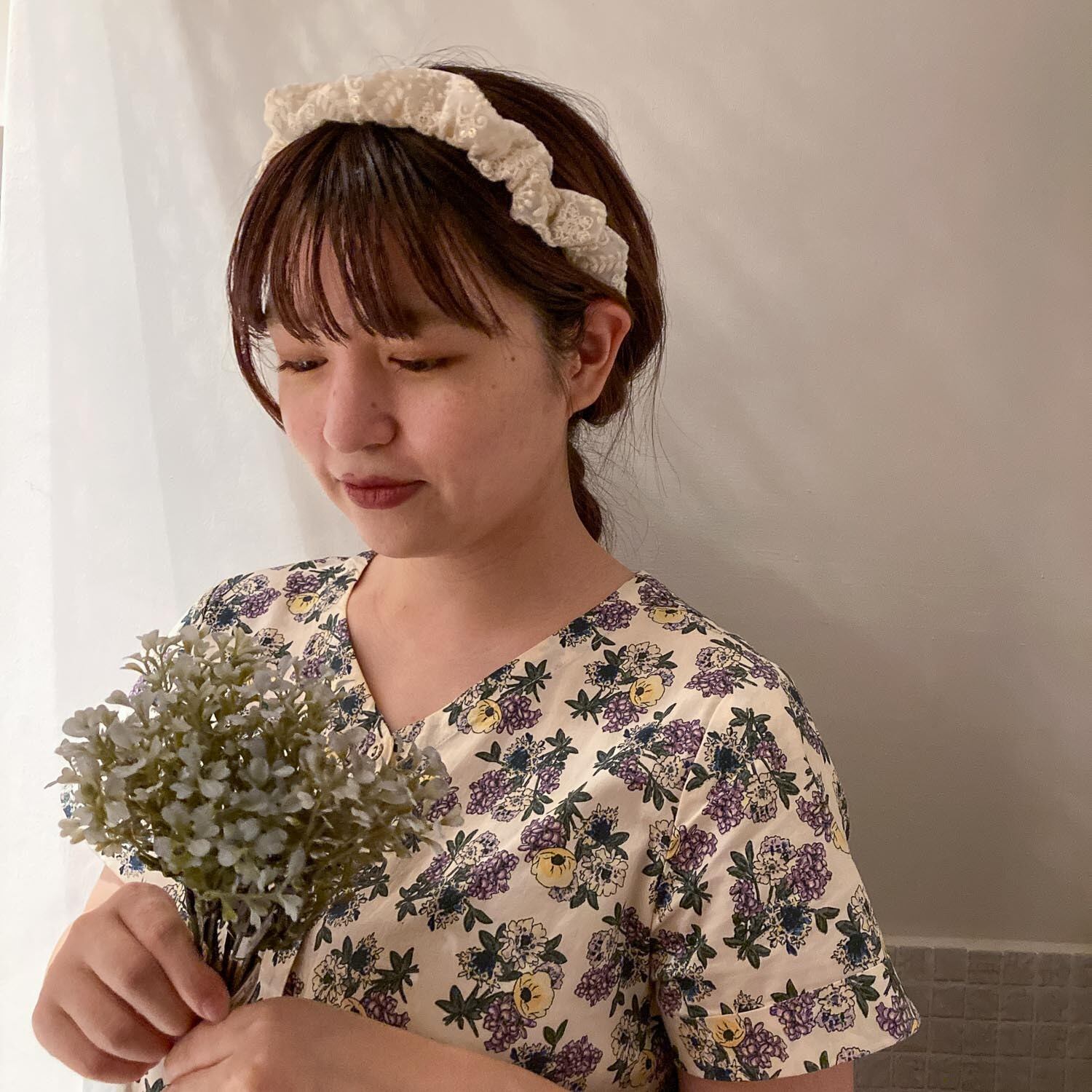 くしゅくしゅ刺繍リボンカチューシャ | Dua-アクセサリーパーツショップ