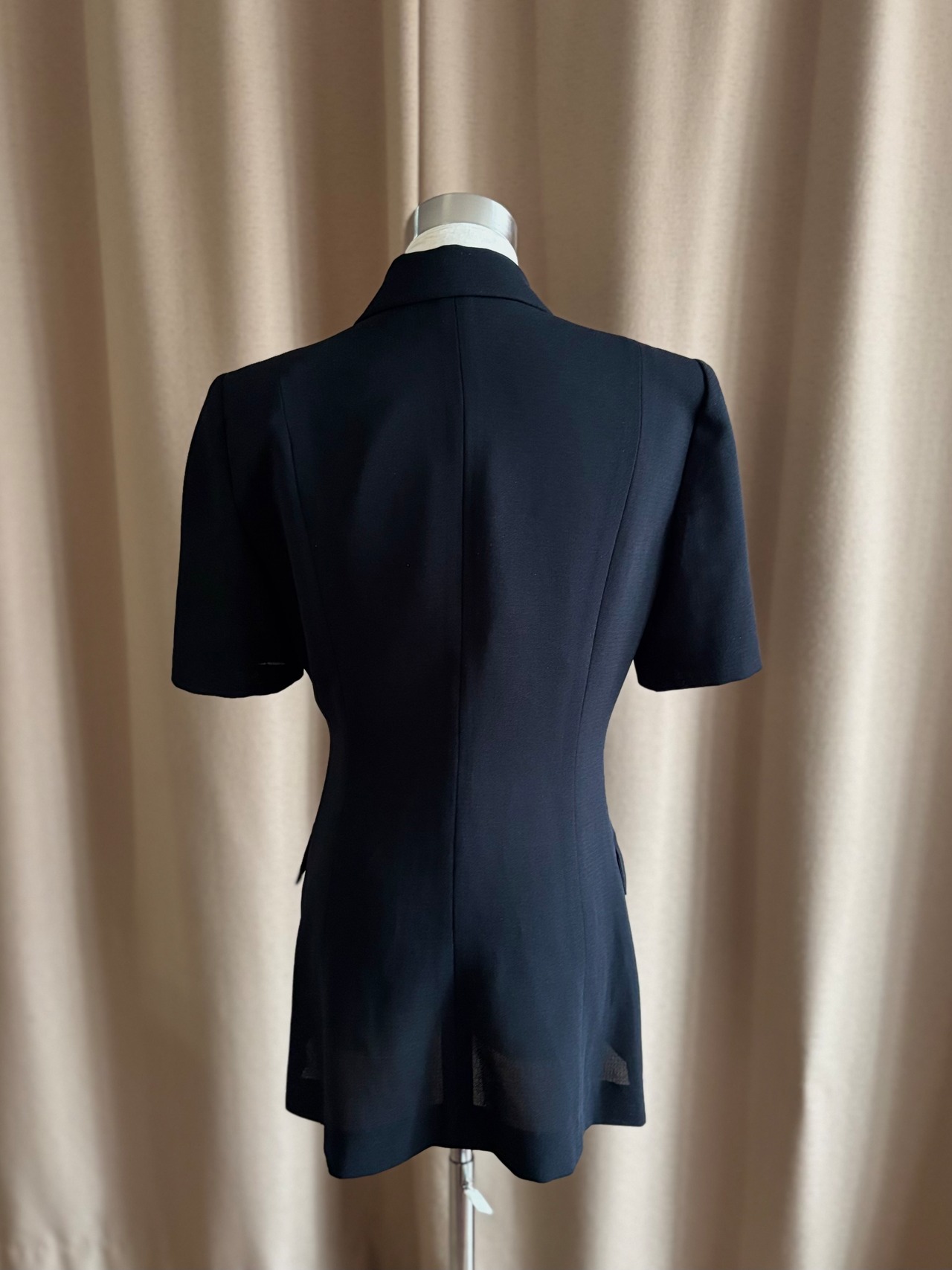 vintage brooch black summer jacket-5204-4
