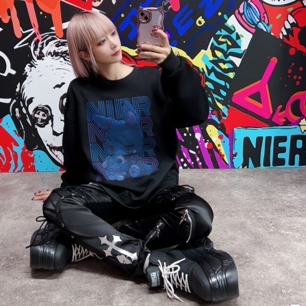 サテン生地GOTHIC 4CROSS ZIP VISUAL PANTS | NIER CLOTHING