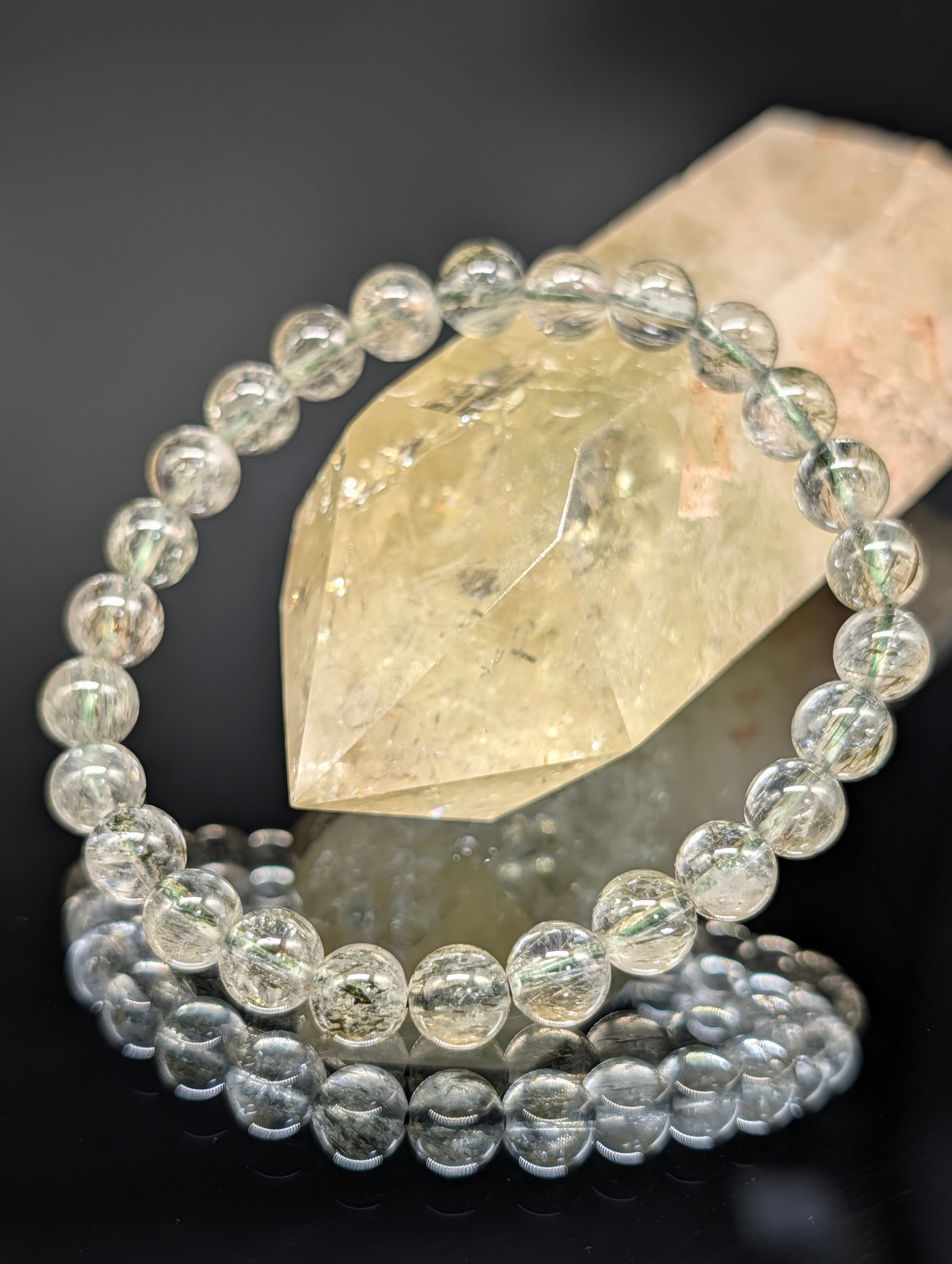 一点物・最強金運・上質】ルチルクォーツ 8.5mm No．7 ブレスレット