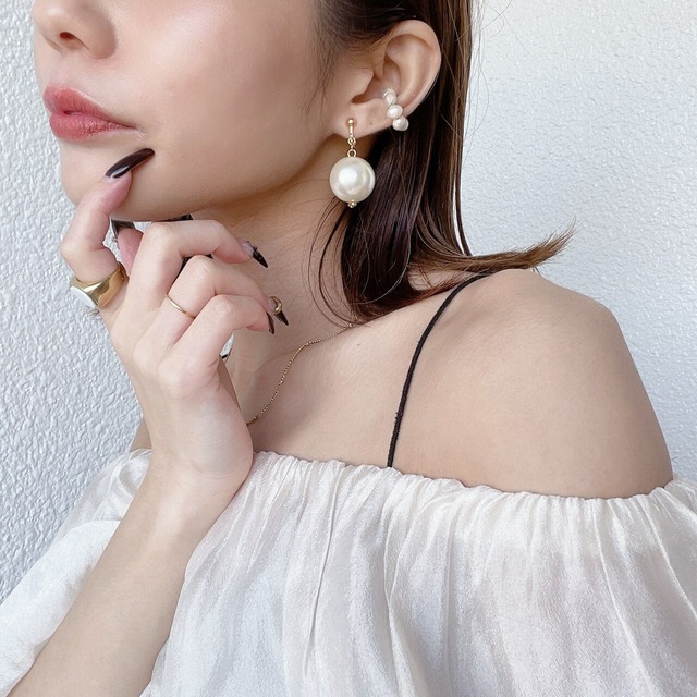 ビッグパールピアス